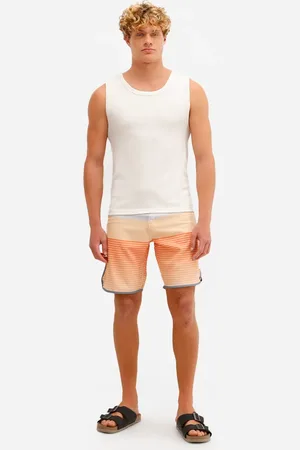 C&A Short boardshort masculino listrado cinza