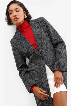 C&A Casaco alongado feminino texturizado