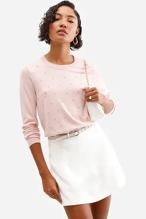 C&A Suéter de tricô com pérolas rosa