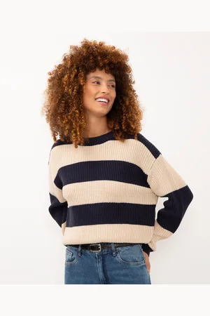 C&A Suéter de tricot listrado azul marinho