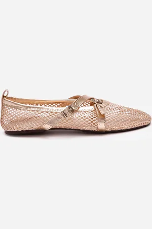 C&A Sapatilha de telinha com fivela oneself dourada