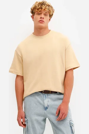 C&A Camiseta oversized masculina de moletom sem felpa