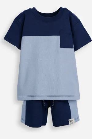 C&A Conjunto curto infantil com recorte azul
