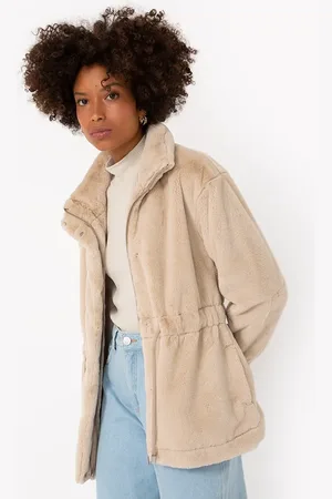 C&A Jaqueta parka de pelúcia com bolsos
