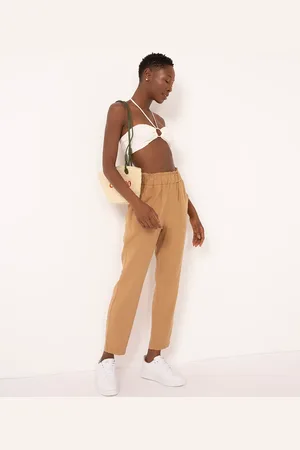 C&A Calça clochard de viscose cintura alta