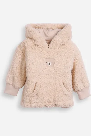 C&A Blusão infantil de sherpa bordado urso com capuz