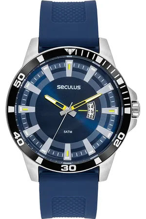 C&A Relógio masculino seculus 44226g0svnu1 analógico calendário prateado