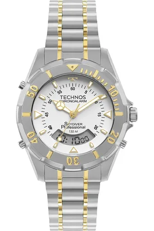 C&A Relógio masculino technos wt2050ag1b multifunção prateado