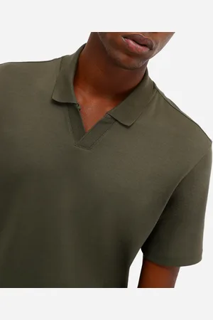 C&A Polo masculina de algodão peruano manga curta verde