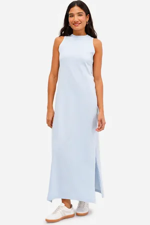 C&A Vestido longo de algodão básico preto