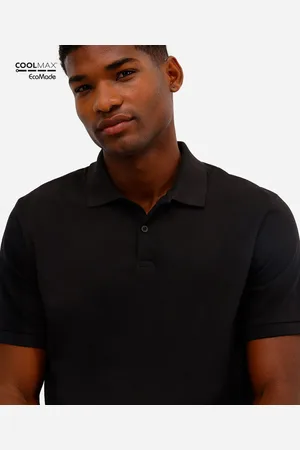 C&A Polo comfort masculina manga curta coolmax preta