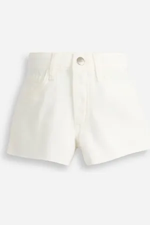C&A Short curto infantil de sarja off white