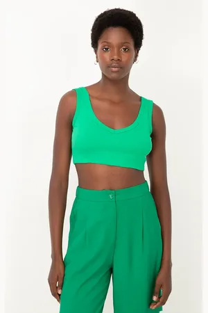 C&A Cropped de algodão canelado básico