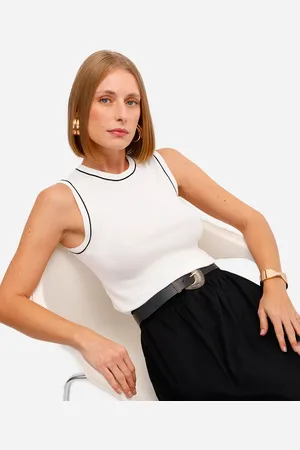 C&A Regata feminina de tricot decote redondo