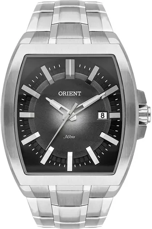 C&A Relógio masculino orient gbss1055g1sx analógico calendário prateado