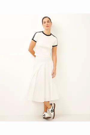 C&A Saia midi godê de algodão