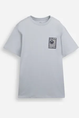 C&A Camiseta de algodão juvenil manga curta smiley