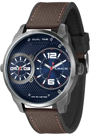 C&A Relógio masculino lince mryh214l50d2nx dual time cinza
