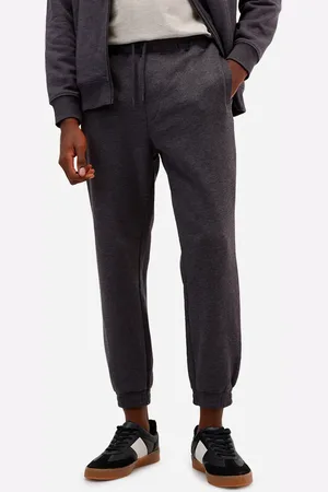 C&A Calça básica jogger masculina de moletom felpado cinza