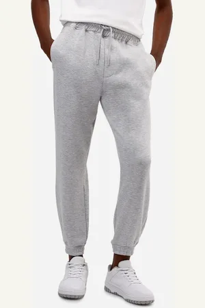 C&A Calça básica jogger masculina de moletom felpado cinza