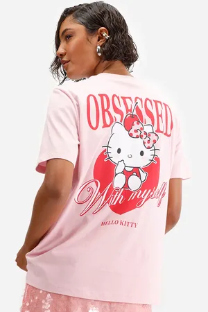 C&A Camiseta feminina hello kitty com brinde rosa