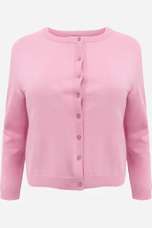 C&A Cardigan feminino de tricot plus size mindset rosa