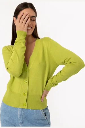 C&A Cardigan cropped de tricot básico botões claro