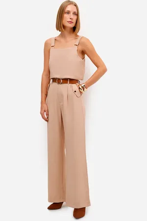 C&A Calça wide leg feminina com viscose