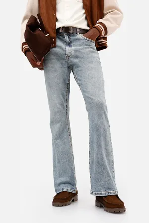 C&A Calça flare masculina jeans azul
