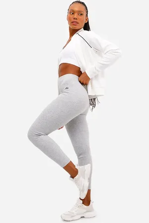 C&A Calça legging feminina com algodão esportiva ace cinza