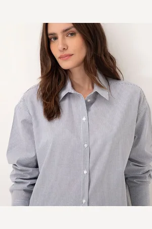 C&A Camisa listrada manga longa médio