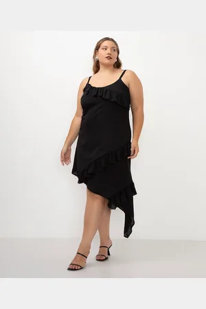 C&A Vestido midi com babados plus size
