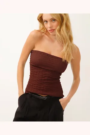 C&A Blusa alongada sem alça texturizada