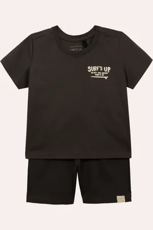 C&A Conjunto infantil curto surf up cinza