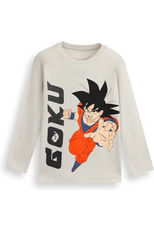 C&A Blusa de algodão infantil manga longa goku cinza
