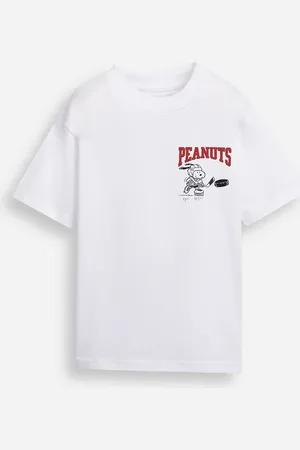 C&A Camiseta infantil de algodão manga curta snoopy