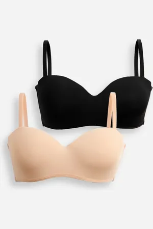 C&A Kit de 2 sutiãs femininos meia taça alça removível colorido