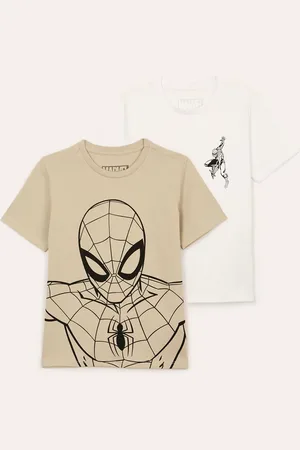 C&A Kit de 2 camisetas infantis homem aranha colorida