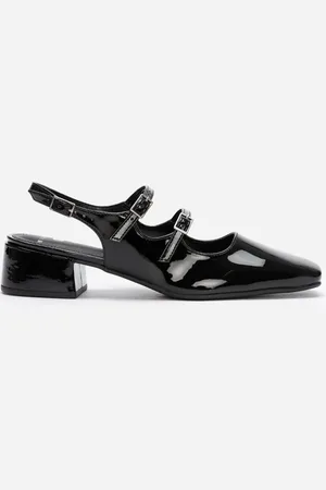 C&A Scarpin boneca com fivelas salto baixo mindset