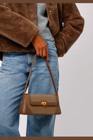 C&A Bolsa shoulder texturizada mindset marrom