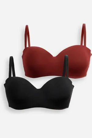 C&A Kit de 2 sutiãs femininos meia taça alça removível colorido