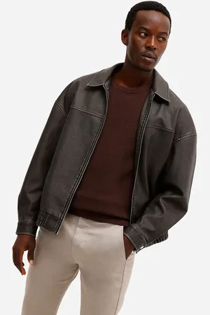 C&A Suéter masculino de tricot com recorte de suede