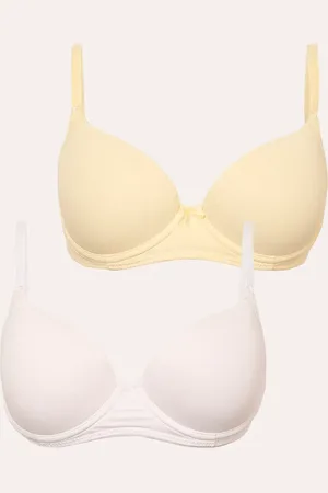 C&A Kit de 2 sutiãs meia taça canelados colorido