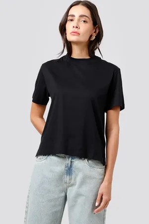 C&A Camiseta feminina de algodão pima mindset preta