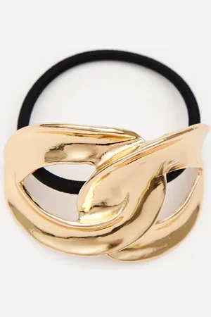 C&A Elástico para cabelo com elo dourado