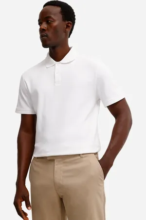 C&A Polo masculina de algodão peruano manga curta