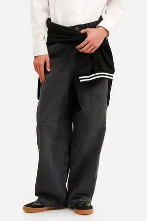 C&A Calça super baggy masculina jeans preta
