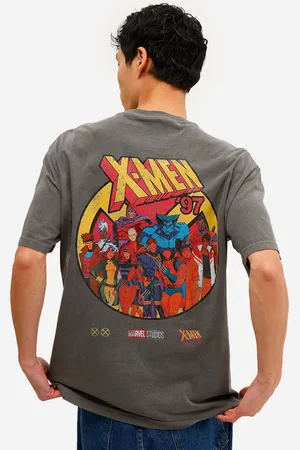 C&A Camiseta masculina de algodão x men estonada preta