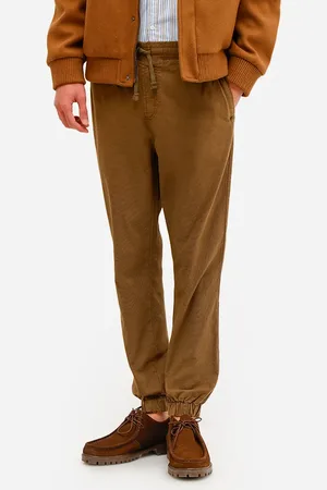 C&A Calça jogger masculina de sarja marrom