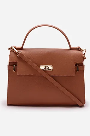 C&A Bolsa transversal feminina estruturada marrom